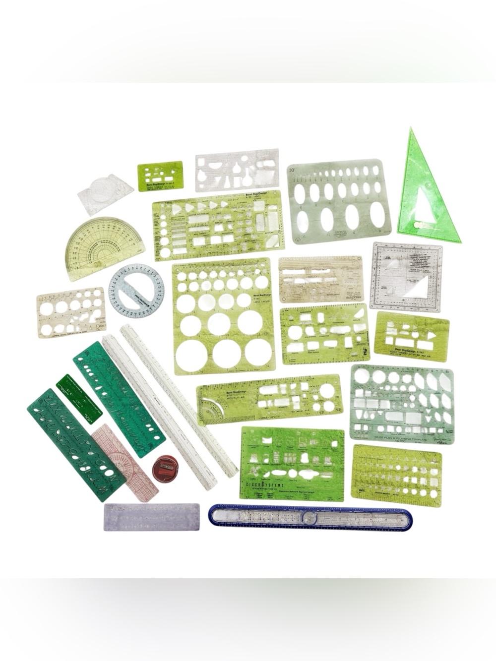Vintage Drafting Stencils Lot